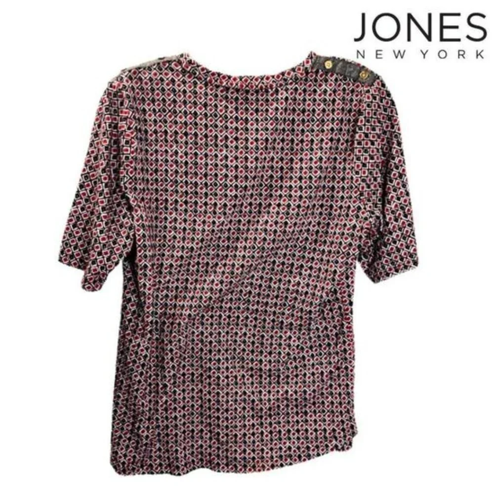 Jones New York Women's‎ Round Neck Short Sleeve Casual T-Shirts Tops